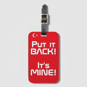 Türkische Nationalflagge Funny Patriotic Gepäckanhänger