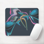 Türkische Navy Blue Pink Abstrakte Kunst Mousepad (Mit Mouse)