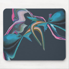 Türkische Navy Blue Pink Abstrakte Kunst Mousepad