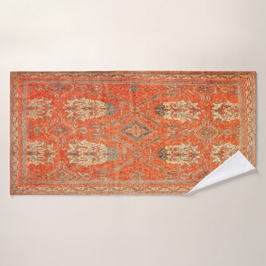 Türkische Oushak Rug Print Badehandtuch (Badehandtuch)
