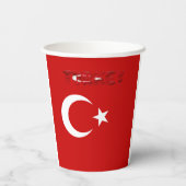 Türkische Papiertücher Pappbecher (Rückseite)