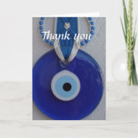 Türkische Perle Amulet böse Auge danke Karte