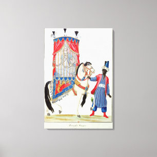 Türkische Prinzessin auf dem Weg zur Moschee Leinwanddruck