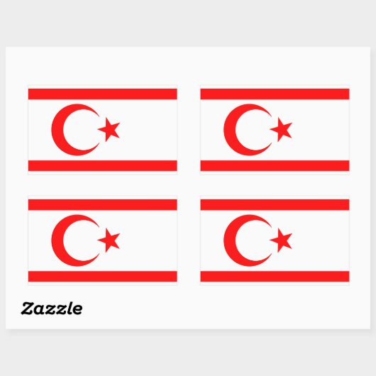 Türkische Republik Nordzypern Rechteckiger Aufkleber (Blatt)
