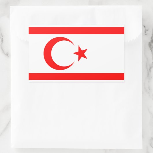 Türkische Republik Nordzypern Rechteckiger Aufkleber (Tasche)