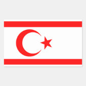 Türkische Republik Nordzypern Rechteckiger Aufkleber (Vorderseite)