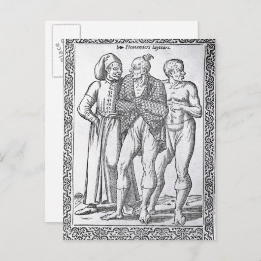 Türkische Ringkämpfer Postkarte (Vorne/Hinten)