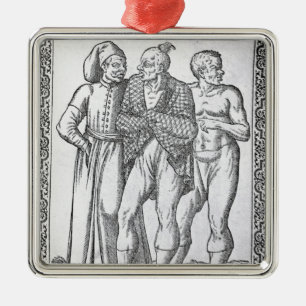 Türkische Ringkämpfer Silbernes Ornament