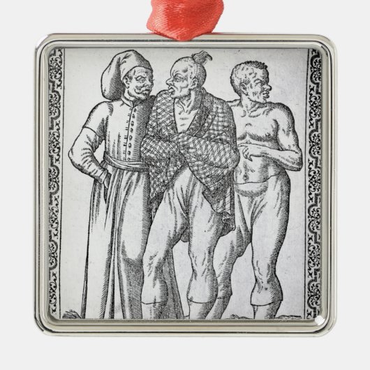 Türkische Ringkämpfer Silbernes Ornament (Vorne)