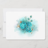 Türkische Rose Tiffany Floral Modern Boho Einladung (Rückseite)