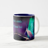 Türkische Rosenknospe Blumenmuseum Personalisiert Zweifarbige Tasse (VorderseiteRechts)