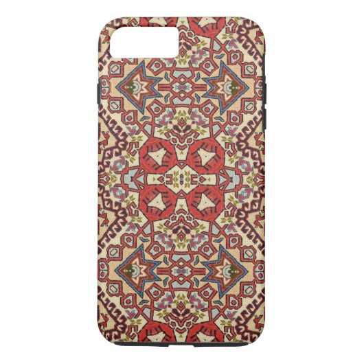 Türkische Rubel in Rot, Beige und Schwarz Case-Mate iPhone Hülle (Rückseite)