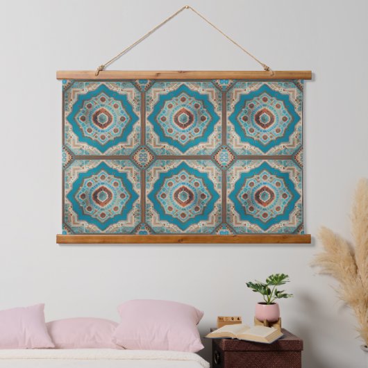 Türkische schöne alte Muster TrendCollection Wandteppich Mit Holzrahmen (Schlafzimmer)