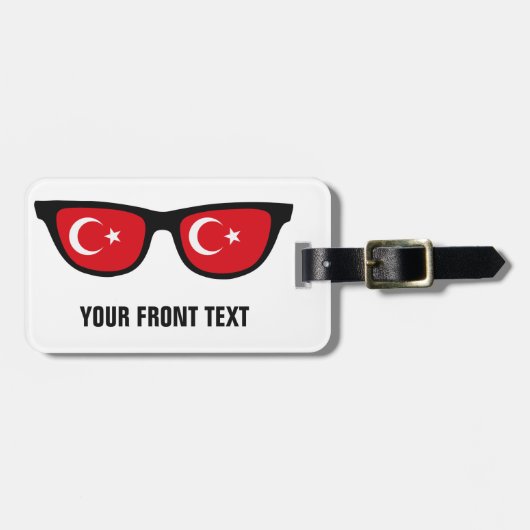 Türkische Shades-Gepäckmarke Gepäckanhänger (Vorderseite horizontal)