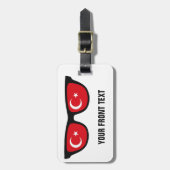 Türkische Shades-Gepäckmarke Gepäckanhänger (Vorderseite vertikal)
