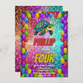 Türkische Sondercharakter Geburtstag einladen Einladung (Vorne/Hinten)