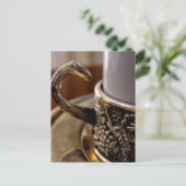 Türkische Tasse Makro Fotografie Postkarte (Stehend Vorderseite)