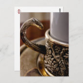 Türkische Tasse Makro Fotografie Postkarte (Vorne/Hinten)