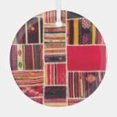 Türkische Teppichdecke Handgefertigte Textur Ornament Aus Glas (Vorderseite)