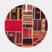 Türkische Teppichdecke Handgefertigte Textur Ornament Aus Glas (Rückseite)