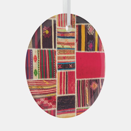 Türkische Teppichdecke Handgefertigte Textur Ornament Aus Glas (Vorderseite Rechts)