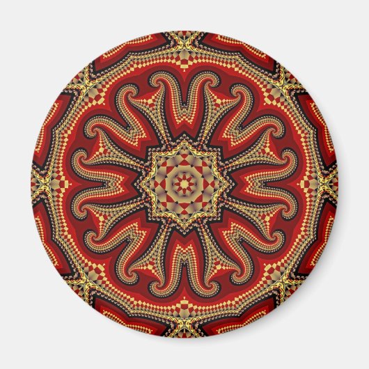Türkische Tile Mandala Magnet (Vorne)