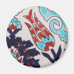 Türkische TULPE Fliese des VINTAGEN antiken Magnet
