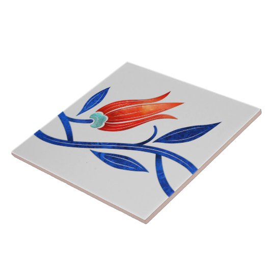 Türkische Tulpe Seamless Border Fliese (Seite)