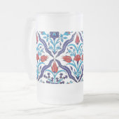 Türkische Tulpen mattierte GlasTasse Mattglas Bierglas (Vorderseite Links)