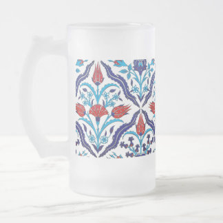 Türkische Tulpen mattierte GlasTasse Mattglas Bierglas