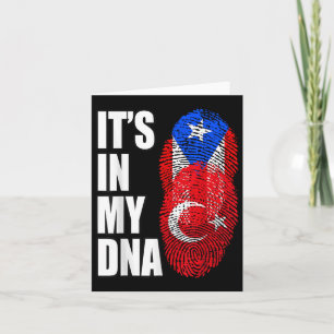 Türkische und puerto-ricanische Mischlings-DNA-Fla Karte