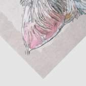 Türkische Van Cat Breed Wassercolor Sketch Seidenpapier (Detail)