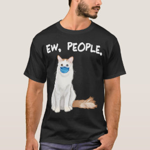 Türkische Van Ew People Cat Wear Gesichtsmaske T-Shirt