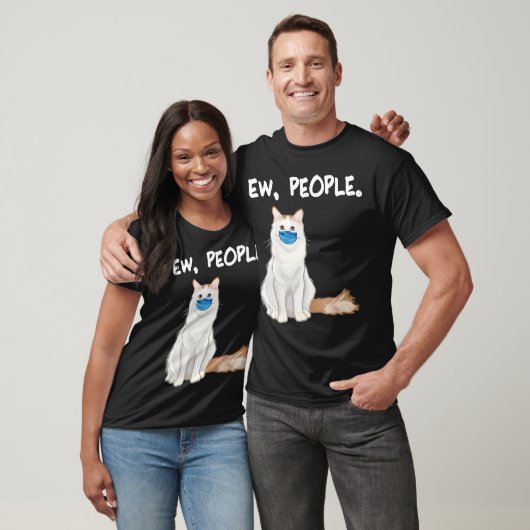 Türkische Van Ew People Cat Wear Gesichtsmaske T-Shirt (Unisex)