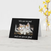 TÜRKISCHE VANS SIND GLÜCKLICH/SAD GRUPPE 40. GEBUR KARTE (Gelbe Blume)