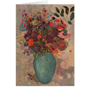 Türkische Vase von Odilon Redon, Vintage Blumen Ku