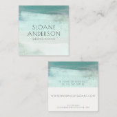 Türkische Watercolor Wash Business Card Quadratische Visitenkarte (Vorne/Hinten)