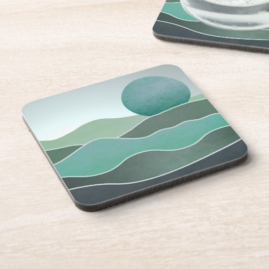 Türkische Weltlandschaft Getränkeuntersetzer (Linke Seite)