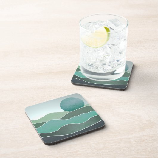 Türkische Weltlandschaft Getränkeuntersetzer (Rechte Seite)