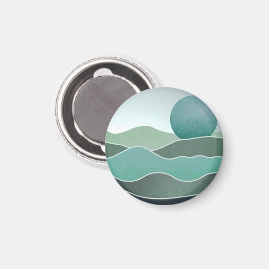 Türkische Weltlandschaft Magnet (Vorderseite/Rückseite)