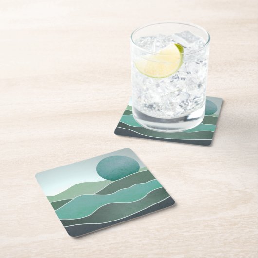 Türkische Weltlandschaft Rechteckiger Pappuntersetzer (Vor Ort)