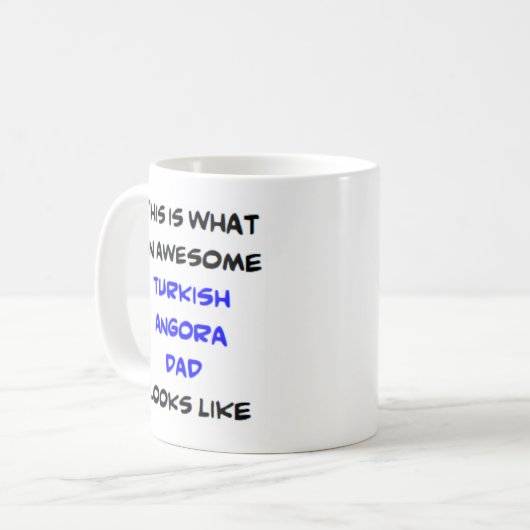 Türkischer Angora Papa, phantastisch Kaffeetasse (Vorderseite Links)