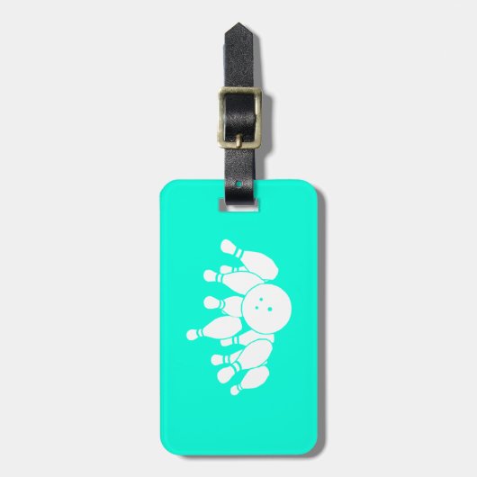 Türkischer Bowling-Tag Gepäckanhänger (Vorderseite vertikal)