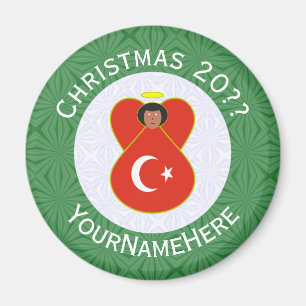 Türkischer Engel Weihnachtsflagge Personalisiert Magnet