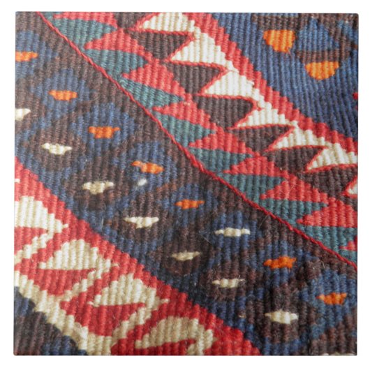 Türkischer exotischer Bohemischer Boho ethnischer Fliese (Vorderseite)