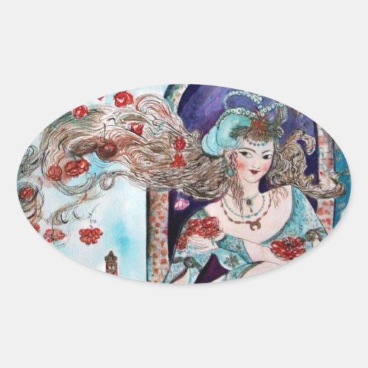 TÜRKISCHER FAIRY-SCHWANZ OVALER AUFKLEBER (Vorderseite)