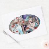 TÜRKISCHER FAIRY-SCHWANZ OVALER AUFKLEBER (Umschlag)