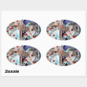 TÜRKISCHER FAIRY-SCHWANZ OVALER AUFKLEBER (Blatt)