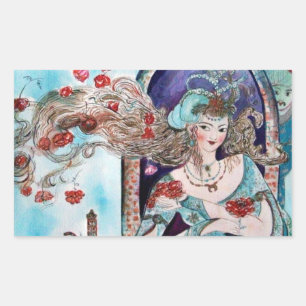 TÜRKISCHER FAIRY-SCHWANZ RECHTECKIGER AUFKLEBER