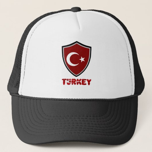 Türkischer Flaggenhut Truckerkappe (Vorderseite)